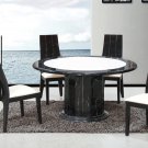 5 Pcs Modern Black/White Marble Dining Room Set ZBM2919RD54