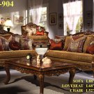 3PC Luxury Sofa Love seat and Chair Piece Traditional Living Room Set ZHD904