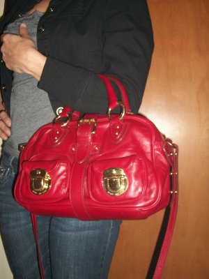 MARC JACOBS RED LEATHER SATCHEL!!! DESIGNER!! GREAT CONDITION!!