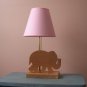 Elephant Lamp - Handmade Wooden Animal Desk or Table Lamp - Great for Nursery or Child's Room