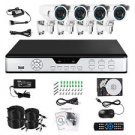 4CH H.264 DVR & 4 Sony CCD Vari-focal 100ft IR Security Outdoor Cameras -1TB Hard Drive