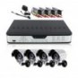 8CH H.264 DVR & 4 CMOS 480TVL Indoor Outdoor Security Cameras with 12 IR LEDs and No Hard Drive