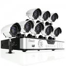 8 Channel Full CIF Real Time DVR Security System with 8 CMOS Weatherproof Cameras No Hard Drive