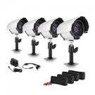 CMOS 480TVL Weatherproof Bullet Security Surveillance Cameras Kit