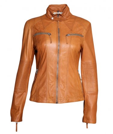 Women biker leather jackets (BKW-285221)