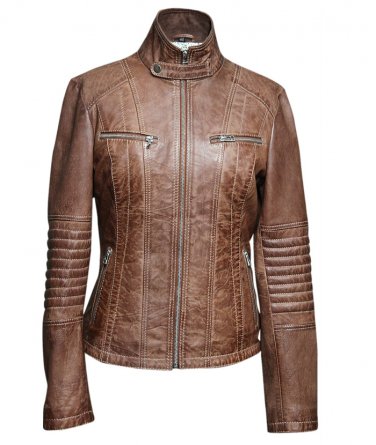 Ladies leather jackets ( BKW-285220 )