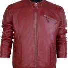 Men Red Sheep Leather Jacket
