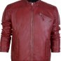 Men Red Sheep Leather Jacket