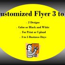 Customized Flyer 3 to 5