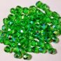 Czech Lt Emerald AB FirePolish Crystal Beads 6mm 50pc