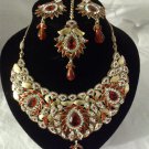 Kundan Necklace Set with matching Earrings and Bindya