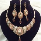 Red, White and Green Necklace Set