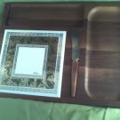 Vintage Melcor Wooden Cheese & Cracker Platter