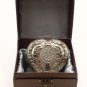 Vintage style Silver Plated Heart Shaped Box Great Condition! Valentines Day!