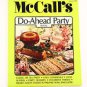 Vintage Cook Book, McCall's New Cook Book Collection Do-Ahead Party Volume 15