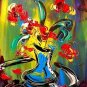 FLOWERS CANVAS PRINT SIGNED WITH CERTIFICATE SUPERB QUALITY CANADA