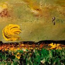 MODERN ART CANVAS MIXED MEDIA  PAINTING STRETCHED SIGNED CANADIAN ARTIST TY34T