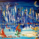 BLUE NYC CANVAS PRINT  SIGNED WITH CERTIFICATE  SUPERB QUALITY CANADA