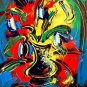 FLOWERS IN VASE IMPRESSIONIST LARGE ORIGINAL OIL PAINTING - STARTS T345y34u