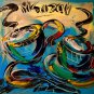 BLUE COFFEE UNIQUE LARGE ORIGINAL OIL PAINTING MODERN ART 087FY7F