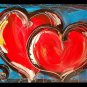 HEARTS RUSSIAN IMPRESSIONIST RARE LARGE ORIGINAL OIL PAINTING MODERN qwef5