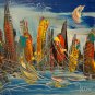 RUSSIAN IMPRESSIONIST LARGE ORIGINAL OIL PAINTING MODERN ABSTRACT dERTH