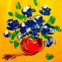 VIOLETS   PAINTING   BY  MARK KAZAV LARGE ORIGINAL OIL DFGNFGNF