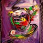 COFFEE CUP   MARK KAZAV ABSTRACT LARGE ORIGINAL OIL 256RTYJ