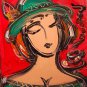 EROTIC NUDE PINUP IMPRESSIONIST LARGE ORIGINAL OIL PAINTING BY KAZAV WERRG
