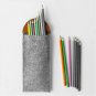 Brazil cattle leather vertical shaped pencil case glasses bag