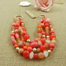 fashion jewelry multicolour bead multi-layer necklace