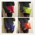 Retro minimalism fluorescence candy color folding clutch