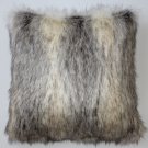Canadian Fox Stone Faux Fur 18 x 18 in. Throw Pillow - 1pc