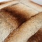 Patchwork Chinchilla Fur Gold Faux Fur 18 x 18 in. Throw Pillow - 1pc