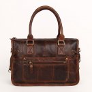 Real Cow Leather Cobbler Legend Block Splicing Shoulder Bag