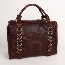 Real Cow Leather Cobbler Legend Block Stitching Hand Bag
