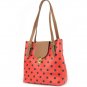 Cleance Polka Dots Patent Leather Shoulder Bag Big Bag