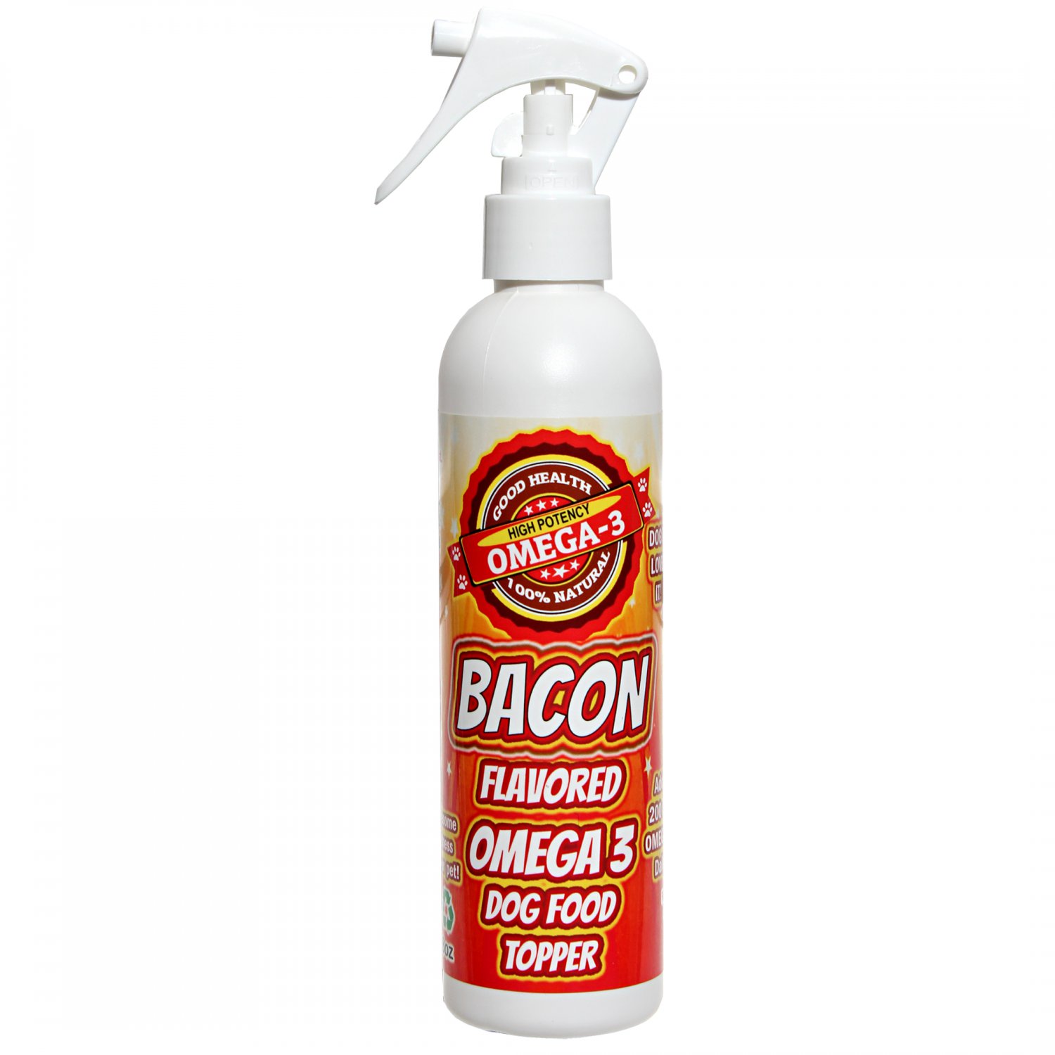 Bacon flavor dog food topper