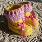 Hand knitted baby shoes 6 -12 months