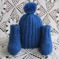 Hand knitted baby set shoes and hat 0-3 months