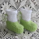 Hand Knitted baby shoes 0-3 months