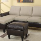 F7293 All In One Mushroom Sectional w/ Ottoman