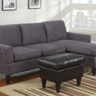 F7285 All In One Grey Sectional w/ Ottoman