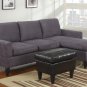 F7285 All In One Grey Sectional w/ Ottoman