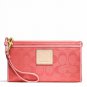 NEW Authentic RESORT SIGNATURE ZIPPY WALLET-F48868 Lime/Coral