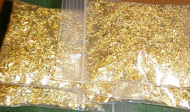 1/4 LB POUND 4 OUNCES GOLD LEAF METAL FLAKE~Gold flakes