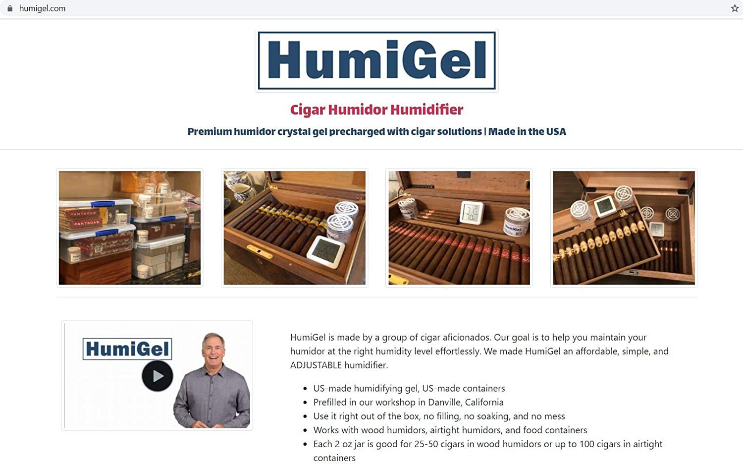 Cigar Humidifier Humidor Crystal Gel RH 70 8 OZ Refill Pack x 2