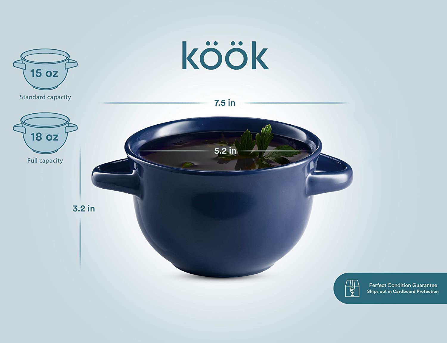 Soup Crocks with Handles, Soup Bowls, Oven Safe, Ceramic Make, Soup