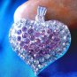 8GB USB FLASH DRIVE  PINK HEART CRYSTAL NECKLACE OR KEYCHAIN