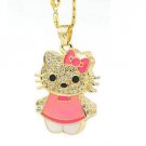 8GB USB FLASH DRIVE  HELLO KITTY CRYSTAL NECKLACE OR KEYCHAIN